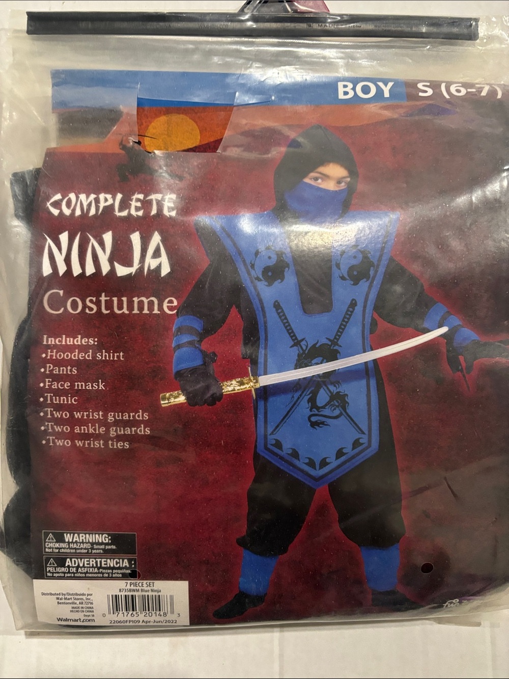 Ninja Kids Costume by Ninja - Black and Blue